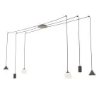 Emibig Pendel Lampe Fuji Stål Sort | Egnet til 2x E14 - Max 10W, 2x GU10 - Max 10W, 2x GX53 - Max 10W