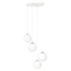 Emibig Pendel Lampe Royal Stål Hvid | Egnet til 4x E14 - Max 10W