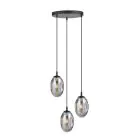 Emibig Pendel Lampe Astral Stål Sort | Egnet til 3x E14 - Max 10W