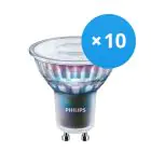 Fordelspakke 10x Philips MASTER LED Spot ExpertColor GU10 PAR16 5.5W 375lm 25D - 930 varm hvid | bedste farvegengivelse - dæmpbar - erstatter 50W