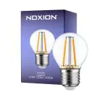 Noxion Lucent LED E27 Kugle Filament Klar 2.5W 250lm - 827 Ekstra Varm Hvid | Dæmpbar - Erstatter 25W