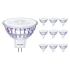Fordelspakke 10x Philips Master Value LED Spot GU5.3 MR16 7.5W 630lm 36D - 930 varm hvid | bedste farvegengivelse - dæmpbar - erstatter 50W