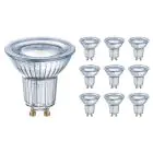 Fordelspakke 10x Ledvance Performance LED spot Reflektor GU10 PAR16 4.3W 350lm 120D - 827 ekstra varm hvid | erstatter 32W