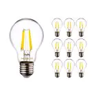 Fordelspakke 10x Noxion Lucent LED E27 Pære filament klar 8.5W 1055lm - 827 ekstra varm hvid | dæmpbar - erstatter 75W