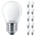 Fordelspakke 10x Philips Master Value LED Lustre E27 Kugle matt 3.4W 470lm - 927 ekstra varm hvid | bedste farvegengivelse - dæmpbar - erstatter 40W