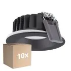 Fordelspakke 10x Ledvance LED spot Air Fix Aluminium sort 6W 480lm 36D - 927 ekstra varm hvid | Udsnit 68mm - IP65 - bedste farvegengivelse - dæmpbar