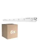 Fordelspakke 6x Ledvance LED Vandtæt Lysrender Fugttæt 46W 5750lm - 830 Varm Hvid | 150cm