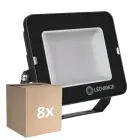 Fordelspakke 8x Ledvance LED projektør Kompakt sort 50W 5000lm 100D - 840 kold hvid | IP65 - symmetrisk 
