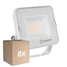 Fordelspakke 8x Ledvance LED projektør Kompakt Hvid 20W 2000lm 100D - 840 kold hvid | IP65 - symmetrisk 