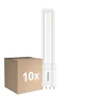 Fordelspakke 10x Philips CorePro PL-L LED Pære HF 8W - 840 Kold Hvid | 4-Pinde - Erstatter 18W