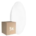 Fordelspakke 5x Ledvance LED væglampe Surface CIRCULAR 500 PS Stål Hvid 42W 3500lm - 840 kold hvid | IP44