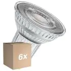Fordelspakke 6x Osram LED Superstar Reflektor Spot GU10 PAR16 6W 575lm 120D - 927 Ekstra Varm Hvid | Bedste Farvegengivelse - Dæmpbar - Erstatter 46W