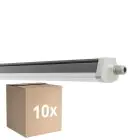 Fordelspakke 10x Ledvance Vandtæt Lysrender Fugttæt FLEX Ledningsgennemføring 34W 5600lm - 840 Kold Hvid | 120cm - Erstatter 2x36W