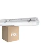 Fordelspakke 6x Ledvance LED Fugttæt Armaturhus MT Gen 3 IP65 | Egnet til 2x120cm LED Lysrør