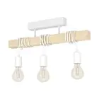 Eglo Loftlampe Townshend Stål Hvid Træ | IP20 - Egnet til 3x E27 