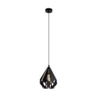 Eglo Pendel Lampe Carlton 5 Stål Sort | IP20 - Egnet til 1x E27 
