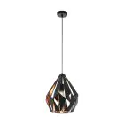 Eglo Pendel Lampe Carlton 1 Sort, Kobber | Egnet til E27