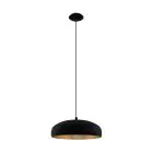Eglo Pendel Lampe Moga 1 Stål Sort Kobber | IP20 - Egnet til 1x E27 